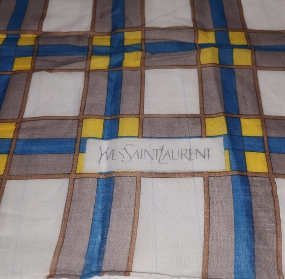 Yves Saint Laurent Handkerchief Cotton Brandnew Authentic no sticker - Picture 1 of 8